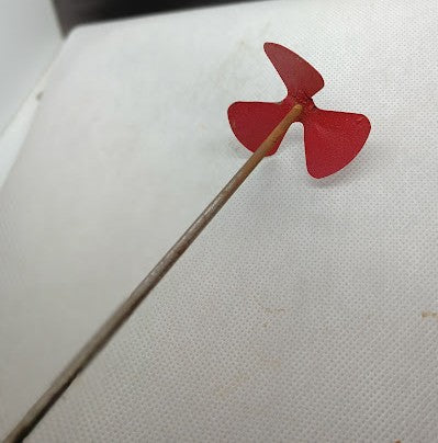 Tin toy boat 2" Boat propeller on 9" Shaft.