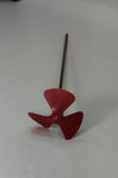 Tin toy boat 2" Boat propeller on 9" Shaft.
