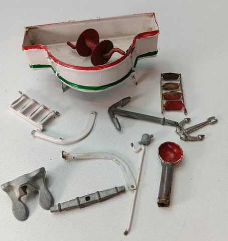 Lot of Tin boat parts and pieces.