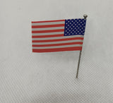 Toy boat paper US Flag. 1-3/8" x 1" - Pole 2-1/2"