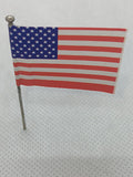 Toy boat paper US Flag. 1-3/8" x 1" - Pole 2-1/2"