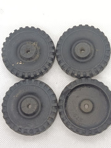 Set of 4 Original Tonka wheels.  Original Condition (hard plastic)
