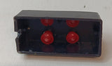 Original part of vintage toy  remote control box Marked ARMS and 4 buttons. No backing