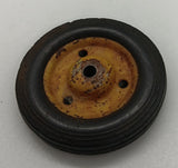 Vintage toy original tin wheel. 2-2/8 x 3/8" Red/black