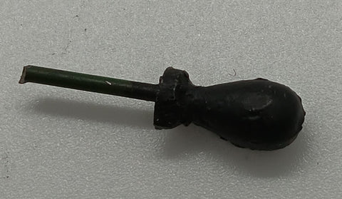 Toy steam black handle knob. 1/2"