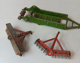 Lot of Farm toy and Cast toy parts and pieces Damaged parts & restoration only