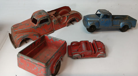 Lot of Slik Toy and Cast toy parts and pieces.  Original parts and pieces