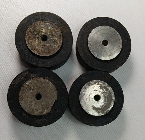 Herkimer Ok Cub vintage 1-1/4"  wheel Slicks w/ Aluminum Rims Set of 4