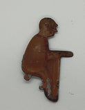 Original Tinplate Litho. Limo driver, Tank or Army driver. 3" (see all pictures)