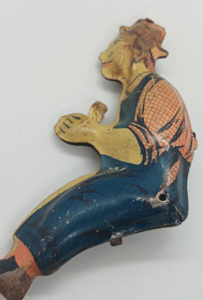 Early Marx Tractor driver tinplate (damaged on one side)