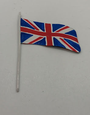 Vintage Toy Boat Flag tin handpainted.