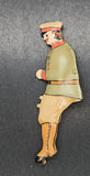 Early tinplate toy driver handpainted.