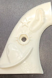 Hubley Six Shooter Cowboy Gene Autry cap gun Grips cream With Hat/spur detail