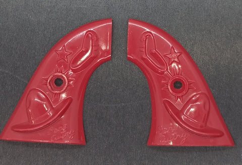 Hubley Cowboy Gene Autry Six Shooter cap gun Grips red With Hat/spur detail