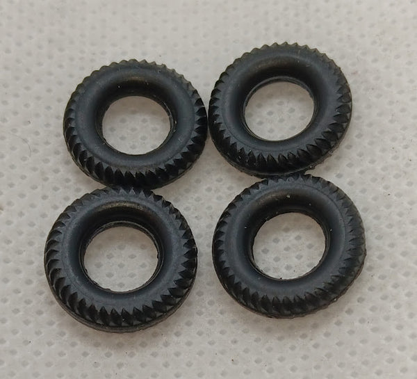 Budgie Diecast Early toy cars and vehicles replacement tires. Set of four.
