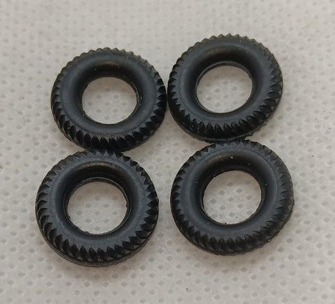 Budgie Diecast Early toy cars and vehicles replacement tires. Set of four.