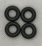 Budgie Diecast Early toy cars and vehicles replacement tires. Set of four.