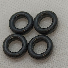 Lesney Matchbox basic black tires set of four : .55" or 14.2mm