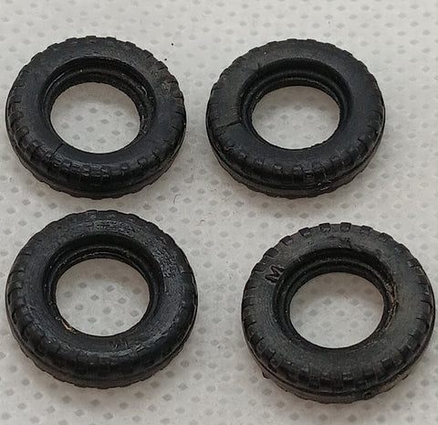 Dinky Early replacement tires.  .59" or 15.1mm Set of four