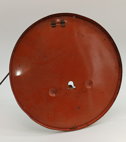 Vintage tin toy base or target stand. 8" Diameter. parts only