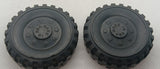 2" vintage toy truck wheels set of 2. Plastic made in usa