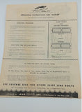 K & O Fleetline Marlin Operating instructions.  Original insert.