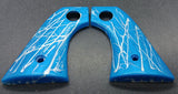 Nichols Stallion 45 Mark II Bright Blue Pearlescent Custom grips