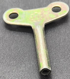 Tin toy key Windup Key 1" shaft length 1/8" on the diagonal ID opening.