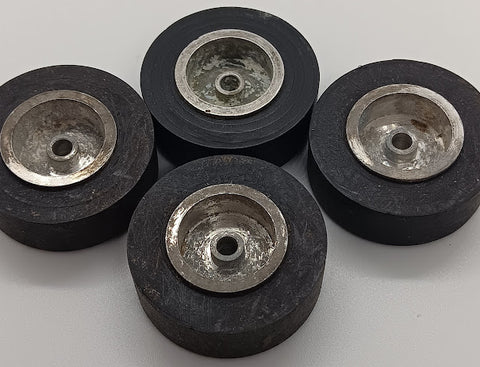 Herkimer Ok Cub vintage 1-1/4"  wheel Slicks w/ Aluminum Rims Set of 4
