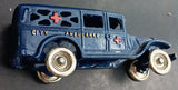 Arcade Ambulance 5-3/4" Blue with cast wheels.