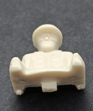 Marx race car hot rod driver cream 1-1/8" x 1"  (single placement pin)