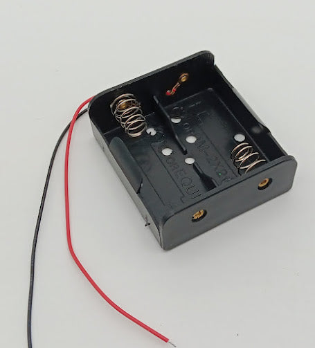 Vintage toy C size battery box with wiring.