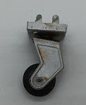 Tin toy airplane front nose gear or wheel. 1-1/2" x 15/16th