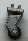 Tin toy airplane front nose gear or wheel. 1-1/2" x 15/16th