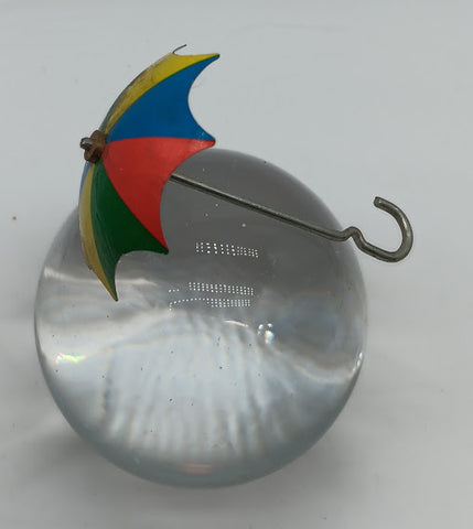 Vintage Tin toy umbrella 3"