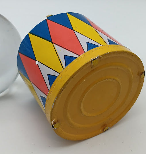 Tin Toy Drum : Parts toy incomplete.