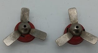 Linemar Airplane DC-10 two original tin propellers and cowlings.