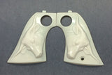 Steer Head Hubley Texan Jr. grips 2.5" x 1-3/4" at the base.