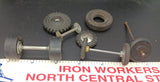 Lot of original mixed wheels, with and without hubs.
