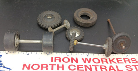 Lot of original mixed wheels, with and without hubs.