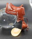 Hartland Dale Evans Saddle and cream hat.