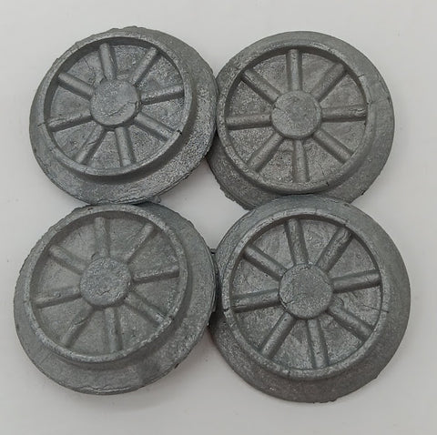 Lot of 4 cast spoked drive wheels. 1-1/2"