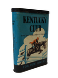 Vintage KENTUCKY CLUB Hinged Pipe Cigarette Tobacco Pocket Tin w/ Horse & Jockey