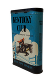 Vintage KENTUCKY CLUB Hinged Pipe Cigarette Tobacco Pocket Tin w/ Horse & Jockey
