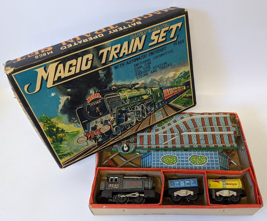 1950's Masudaya (MT) Jaan Tin Litho Battery Operated MAGIC TRAIN SET ...