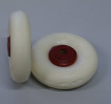 1-3/8" Hubley Balloon Tire Cream with red wooden hub