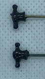 Vintage Tin Toy Door Handles 1/4" x 7/8" Pair