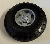 Buddy L plastic wheel OD is 2-3/8 in.