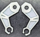 Vintage Astro Captain Robot White replacement toy arms 2-3/4"