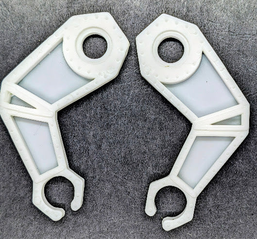 Vintage Astro Captain Robot White replacement toy arms 2-3/4"